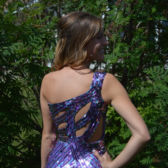 Graduation Gown, Purple, sequence throughout. - Picture 3 of 5